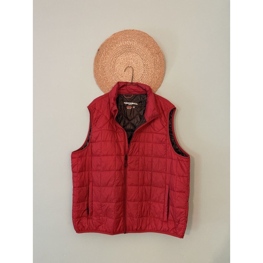 Hawke & Co. Sport Performance Puffer Vest Men's XXL Red Lightweight EUC